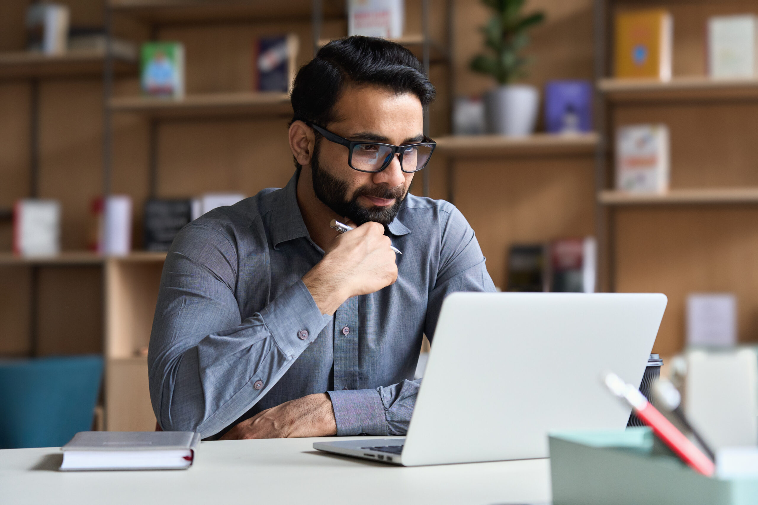 man using computer